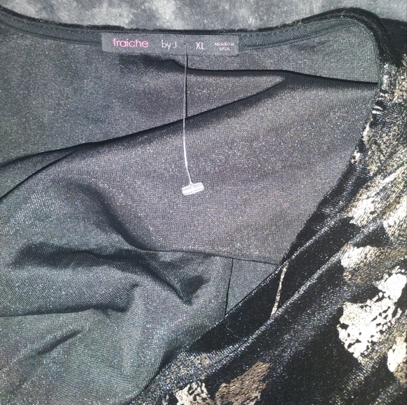 Fraiche by J. Floral Print Velvet Faux Wrap Minidress, Sz XL - Picture 6 of 14